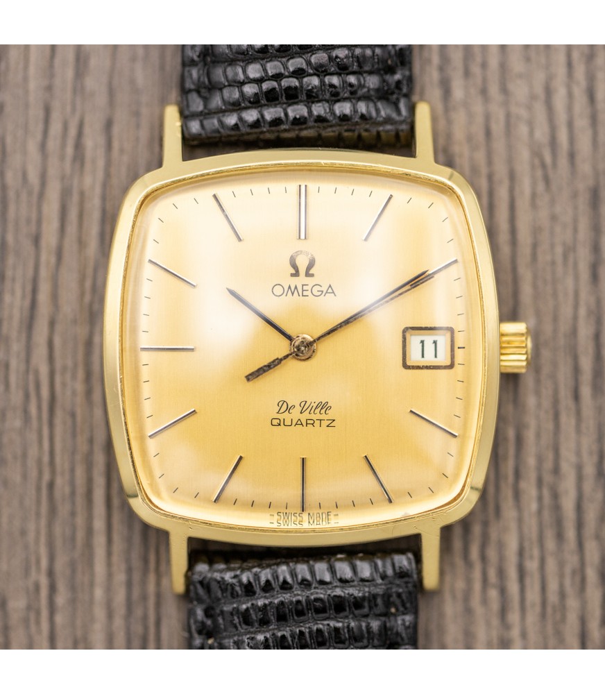 Omega De Ville Quartz - Vintage 18k Yellow Gold Men's Watch - Ref 