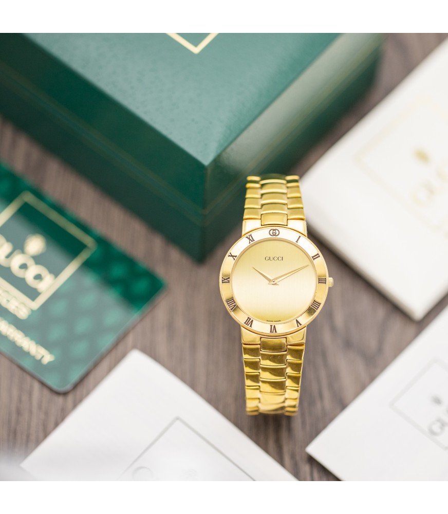 Gucci - Vintage Men's Gold Plated Quartz Watch - Ref. 3300.2.M