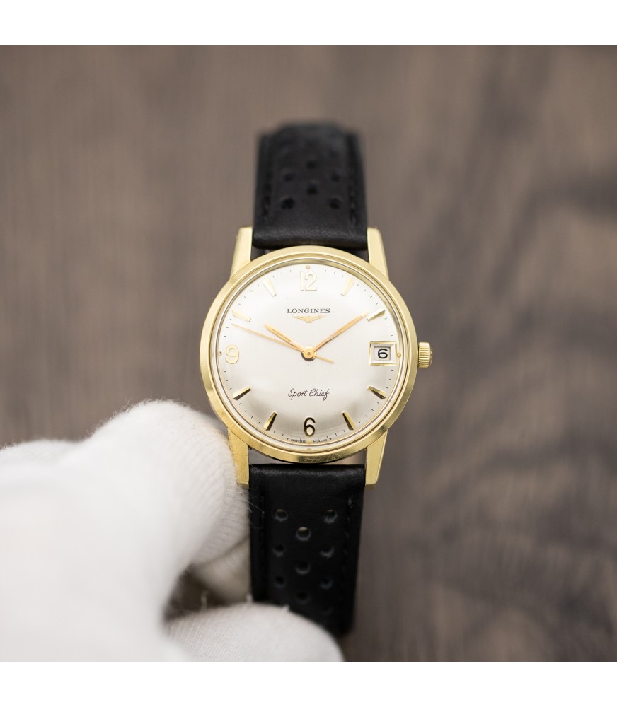 Longines Sport Chief - Vintage Gold Plated Men's Dress Watch - Ref. 7634-1