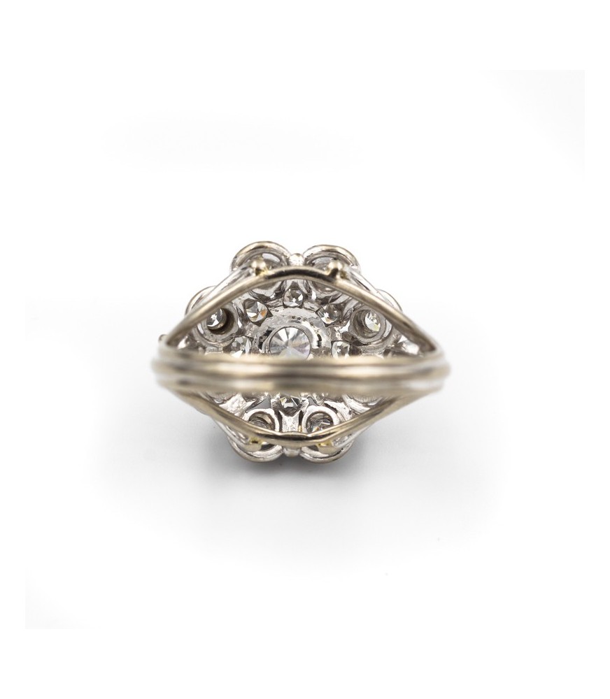 Anaïs - 1.1ct Clustered diamond flower ring.