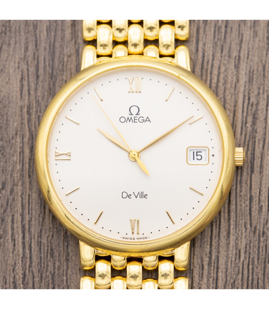 Omega De Ville - Vintage Men's 18k Solid Yellow Gold Watch - Ref