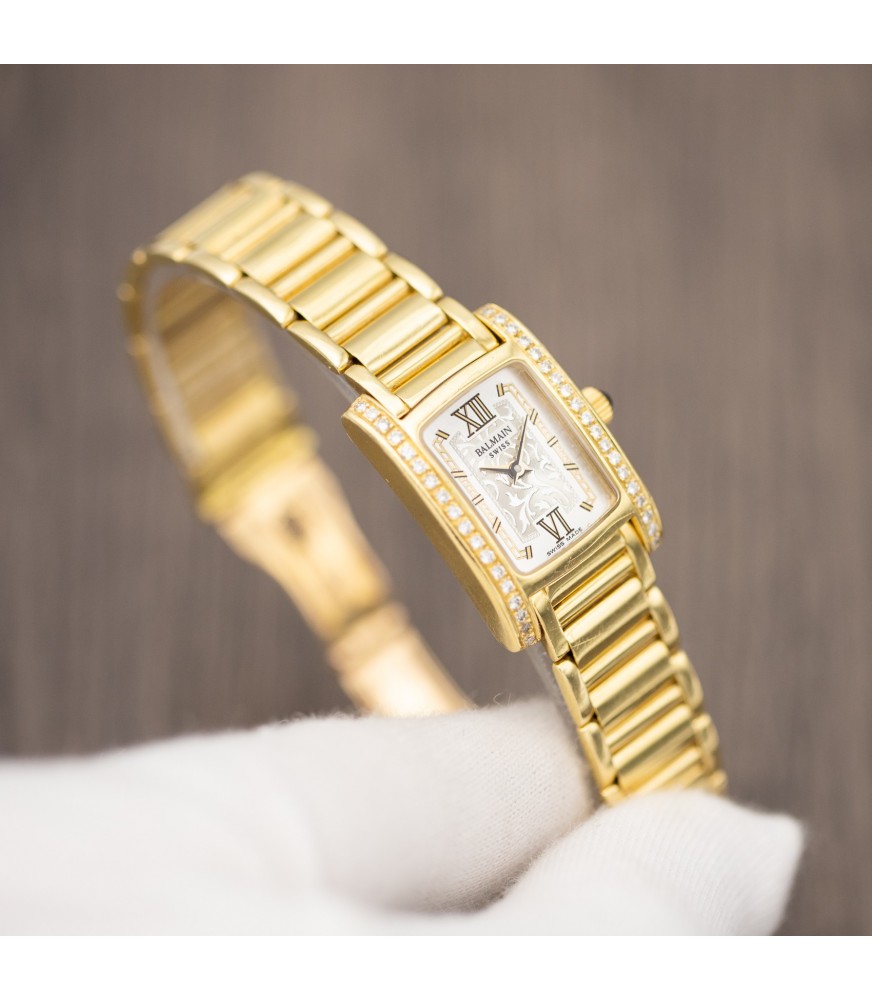 Pierre Balmain Arabesque - Vintage 18k Solid Yellow Gold & Diamond ...