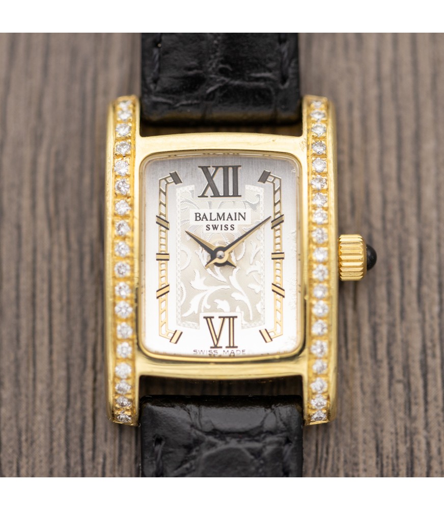 Toevallig voedsel Frons Pierre Balmain Arabesque - Vintage 18k Solid Yellow Gold and Diamond  Ladies' Quartz Watch - Ref. 6310