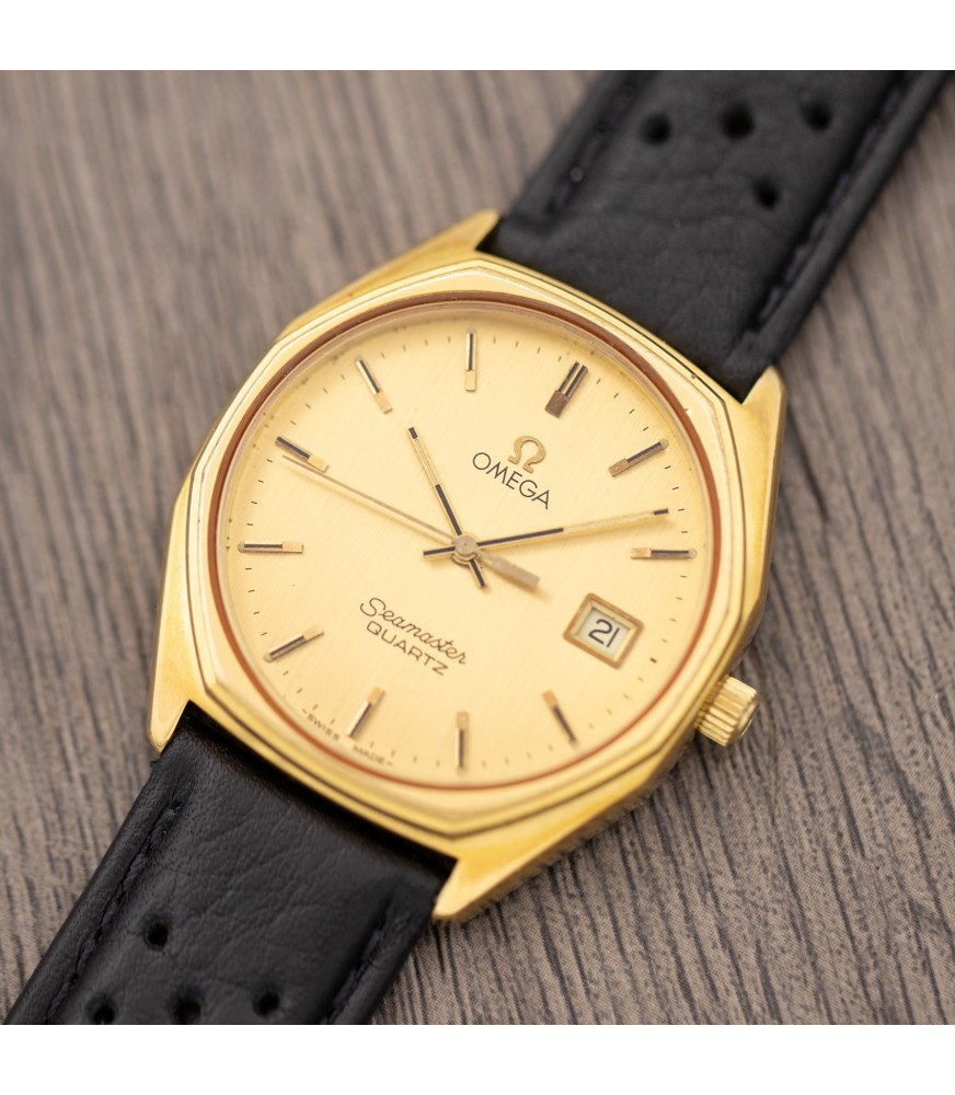 Omega Seamaster Quartz Vintage Men s Gold Plated Quartz Watch Ref Omega Seamaster Quartz Vintage Men s Gold Plated Quartz Watch Ref