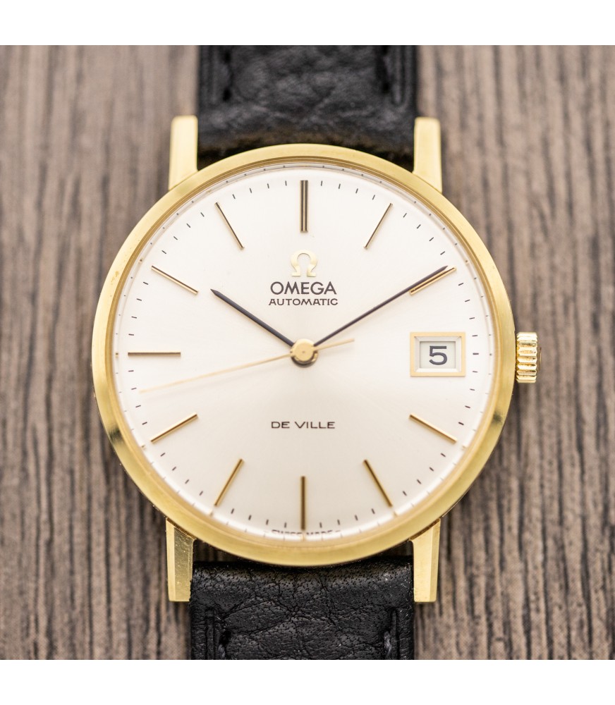 Omega De Ville Automatic - Vintage 18k Yellow Gold Men's Dress Watch ...