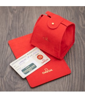Omega red warranty card holder wallet - Omega