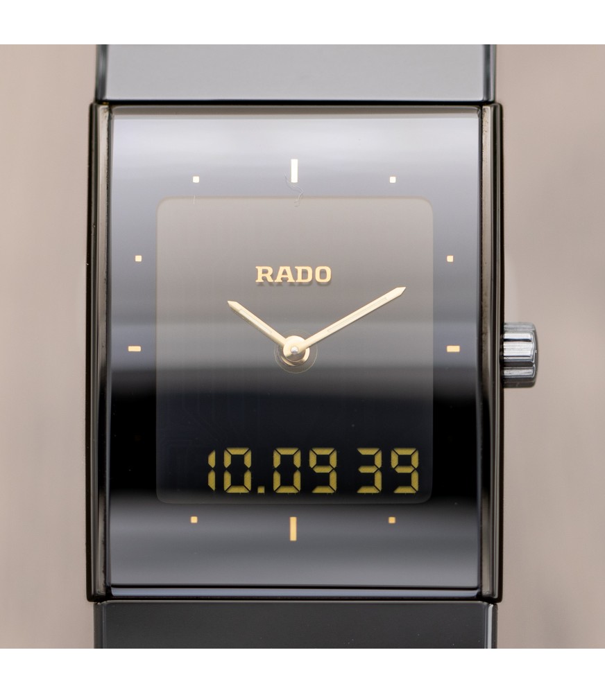 Ceramic Strap Substitute Rado Sintra Series Black Concave Interface Bracelet  Male's Watch Accessories 17 26 29mm