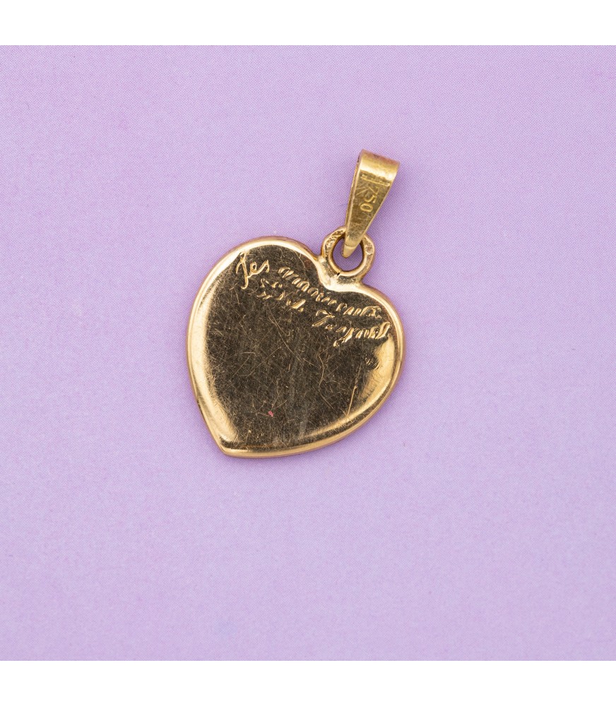 Pendentif "Les Amoureux De Peynet" En Or 18 Carats - Avec Sa Boîte D'origine