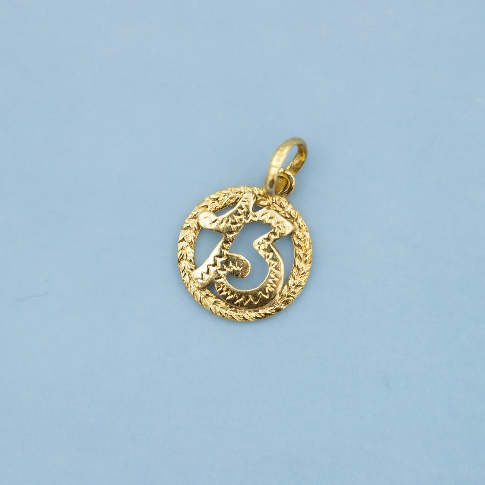 Italian 18K nr 13 good luck...