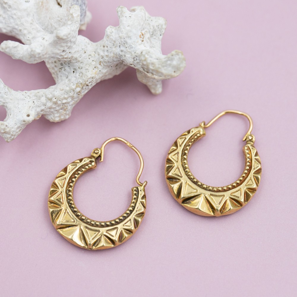 Vintage 18K gold creoles
