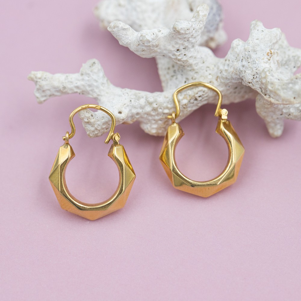 Vintage 18K gold creoles