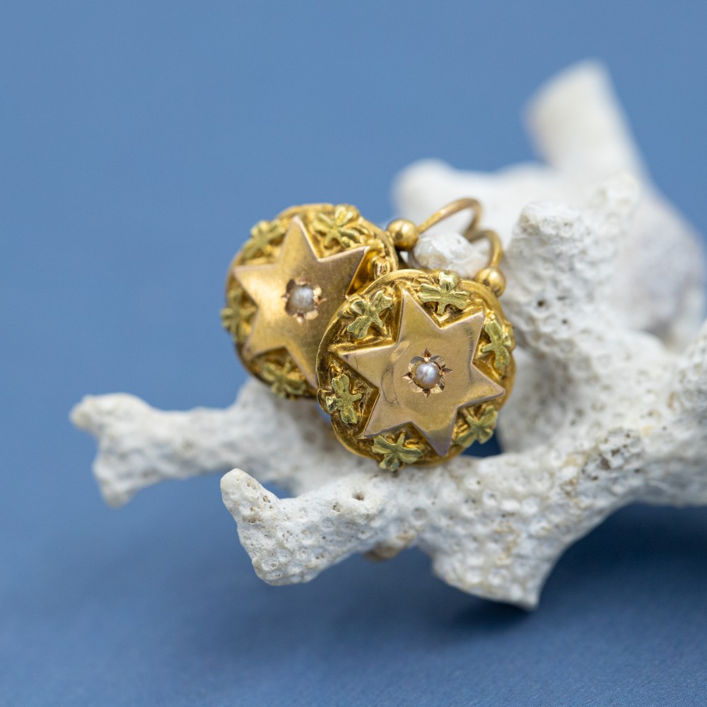 Antique 18k gold sleepers