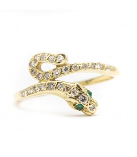 Snake Ring - 18 ct yellow gold Victorian symbol of eternal Love