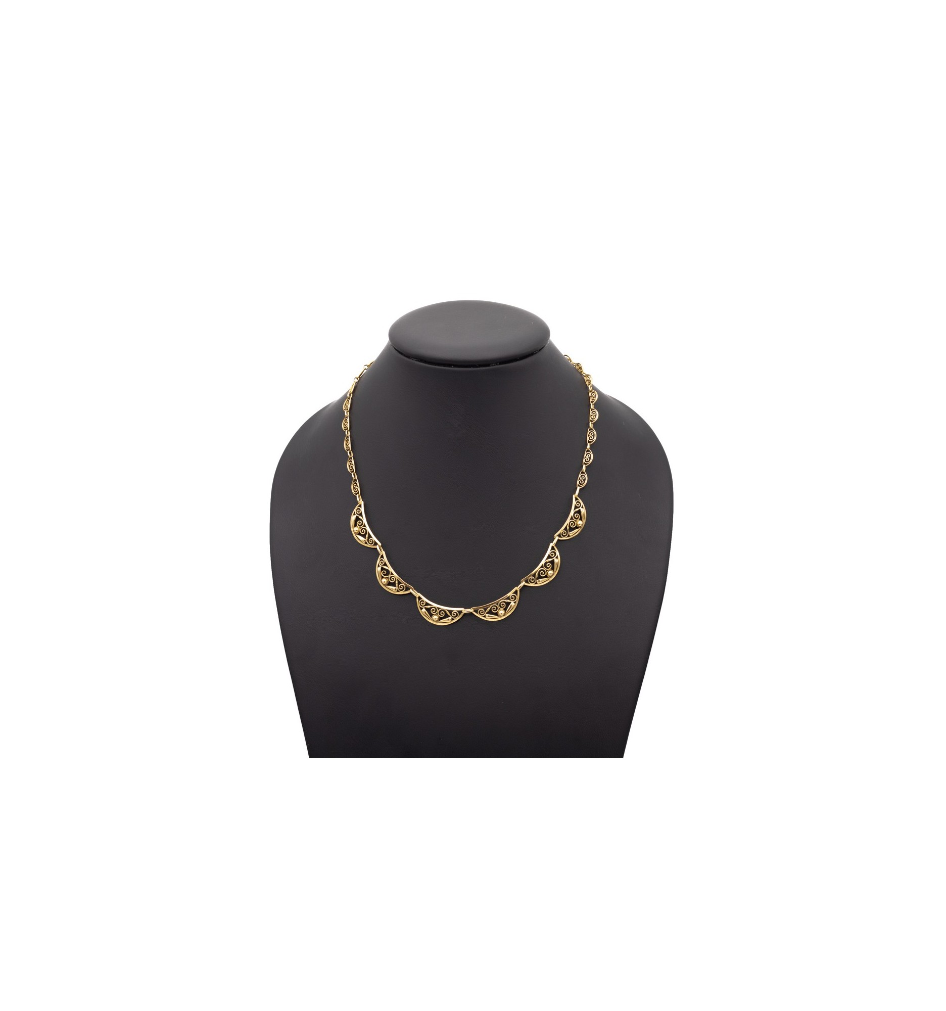 Elsa - trendy french sautoir - yellow gold necklace