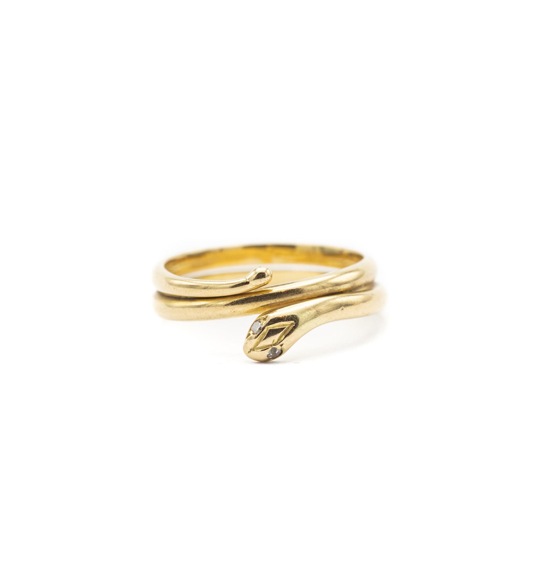 Snake ring - 18 ct yellow gold Victorian symbol of eternal Love