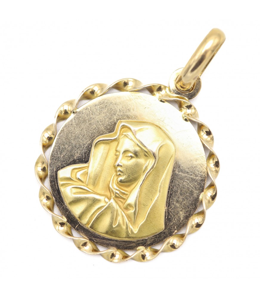 Maria - Estate Virgin Mary pendant in 18 ct yellow gold - Modonna pendant