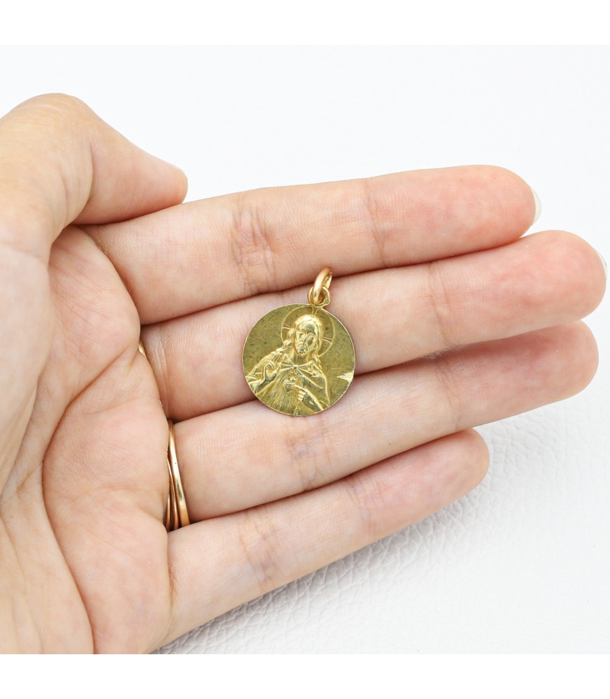 Jesus - double sided medal - Notre Dame - Jesus - Mary